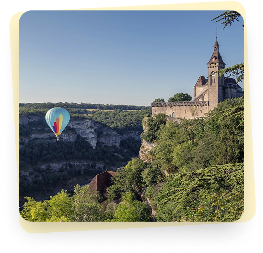 montgolfière rocamadour ascenseur